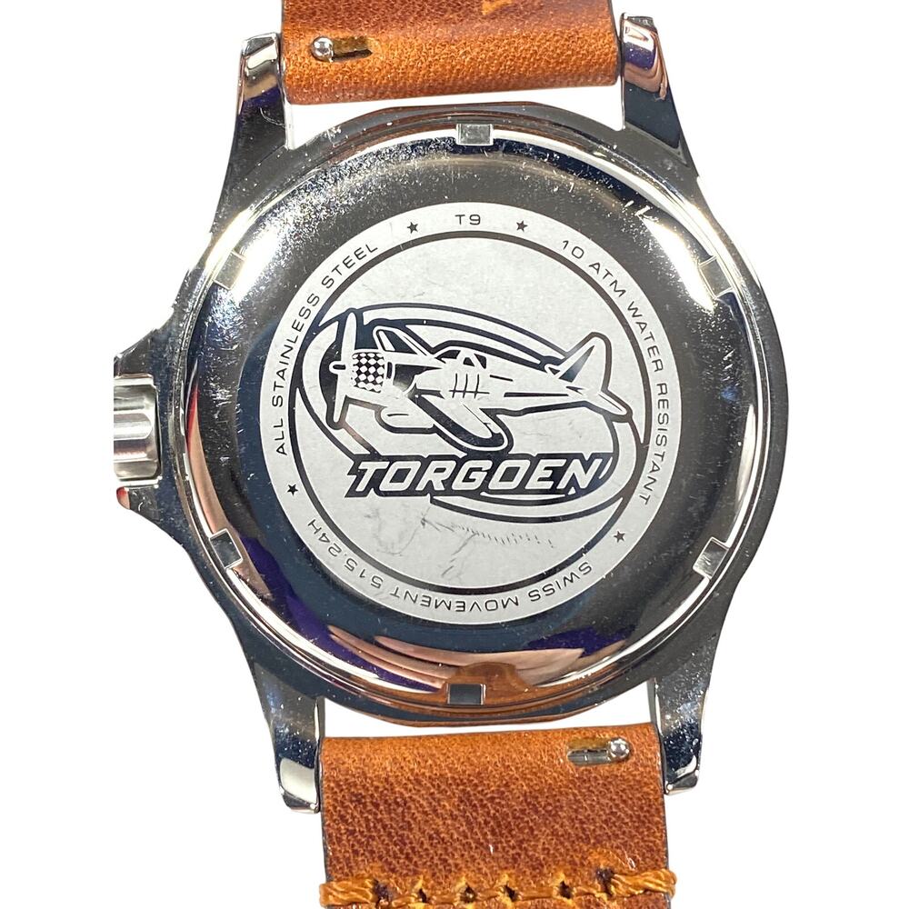 Torgoen T9 Series Lazuli GMT Pilot Watch Swiss Ronda Movement Mens 42mm WR 100m - Picture 6 of 8